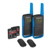 WALKIE TALKIE T62 8 CANALES NEG/AZUL 2UDS - 8 KM