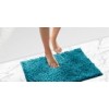ALFOMBRA BAÑO POLIESTER 100% TURQUESA - 40X60 CM