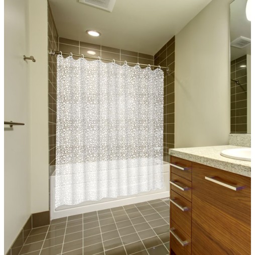 CORTINA BAÑO PVC CALDEA BLANCA - 180X200 CM
