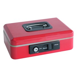 CAJA CAUDALES MODULAR ROJA - 25X18X9CM