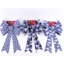 LAZO AZUL NAVIDAD SURTIDOS - 28X43 CM