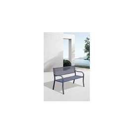 BANCO ACERO AZUL LIBIA - 123X39X84