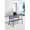 BANCO ACERO AZUL LIBIA - 123X39X84