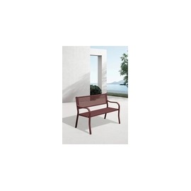 BANCO ACERO ROJO LIBIA - 123X39X84