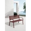 BANCO ACERO ROJO LIBIA - 123X39X84