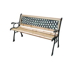 BANCO MADERA / HIERRO FORJADO - 123X53X74