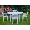 MESA JARDIN OVAL BLANCA - 130X90 CM