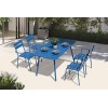 MESA ACERO AZUL LIBIA - 140X80 CM