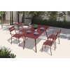 MESA ACERO ROJA LIBIA - 140X80 CM
