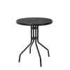 MESA ACERO REDONDA NEGR ZEUS 60X70CM - 60X70 CM