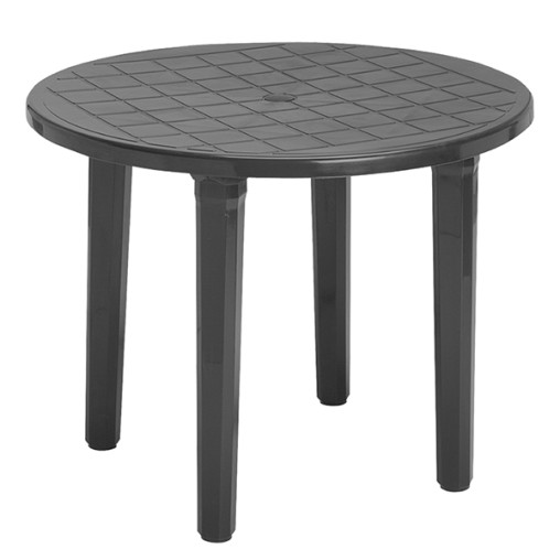 MESA JARDIN REDONDA ANTRACITA - 90X90 CM
