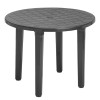 MESA JARDIN REDONDA ANTRACITA - 90X90 CM