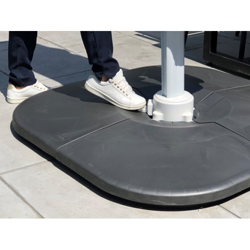 PIE PARASOL PP/HORMIGON ANTRACITA - 26 KG