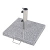 PIE PARASOL GRANITO CUADRADO C/RUEDAS - 50 KG