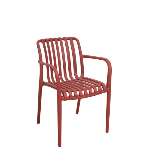 SILLON PP ROJO EOS - 56X58X81