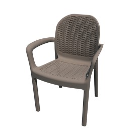 SILLON RESINA RATAN MIRANDA TAUPE