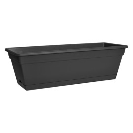 JARDINERA SUELO + BANDEJA ANTRACITA - 50 CM