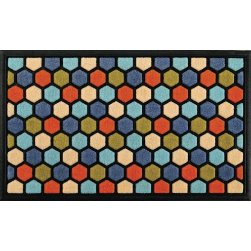 FELPUDO GOMA+MOQUETA WAKE - 45 X 75 CM