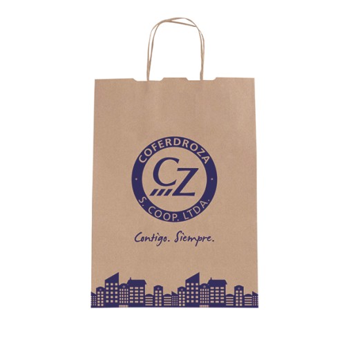BOLSA PAPEL KRAFT ASA C/350 - 23+11X31CM