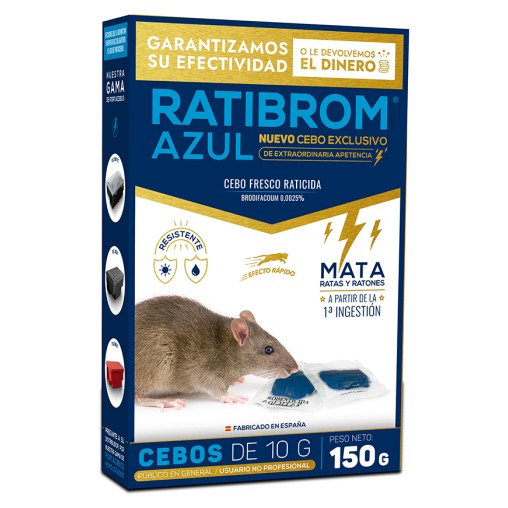 RATICIDA CEBO FRESCO AZUL - 150 GR