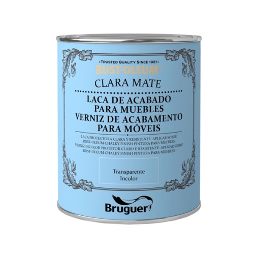 LACA BARNIZ ACABADO TIZA TRANSPARENTE MUEBLES