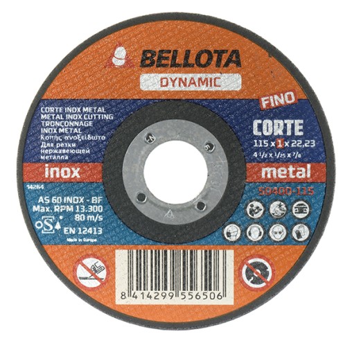 (25 u.) DISCO C METAL/INOX EJE FINO