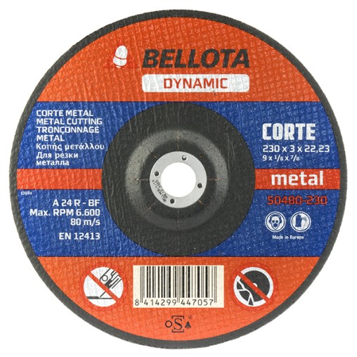 (25 u.) DISCO C METAL/INOX EJE FINO
