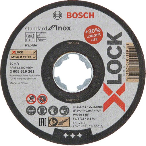 DISCO C H XLOCK METAL/INOX - 115X1MM