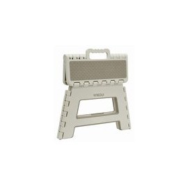 TABURETE MULTIUSO PLEGABLE CREMA - 29X22X22CM