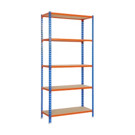 ESTANTERIA S/T AZUL/NARANJA+MA - 200X120X50