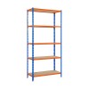 ESTANTERIA S/T AZUL/NARANJA+MA - 200X120X50