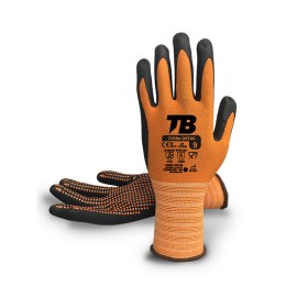 GUANTE NYLON NARANJA NITRILO PALMA - T.9