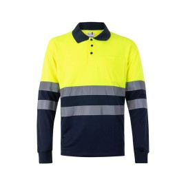 POLO A.VISIBILIDAD ML AMAR/MARINO - M