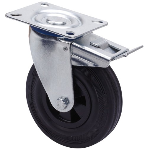 RUEDA GIR. TWIN LEX POLIAMIX-GOMA - 125 MM