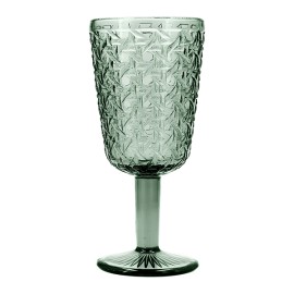 COPA VIDRIO RELIEVE VERDE AGATA PACK-6 - 29 CL