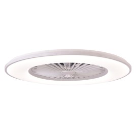 VENTILADOR TECHO C/LUZ 8 ASPAS GRIS - 55 CM