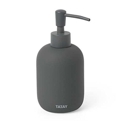 DOSIFICADOR JABON CERAM. SOFT GRIS ANTR.