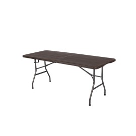 MESA PLEGABLE POLIETILENO MARRON - 180X74X74