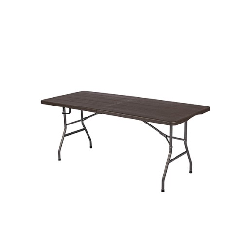MESA PLEGABLE POLIETILENO MARRON - 180X74X74