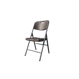 SILLA PLEGABLE POLIETILENO MARRON - 46X51X90