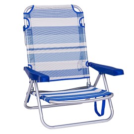 SILLA PLAYA ALUM BAJA 5P - 100X40X120