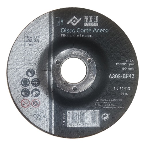 DISCO C ACERO BOMBEADO - 115X3 MM