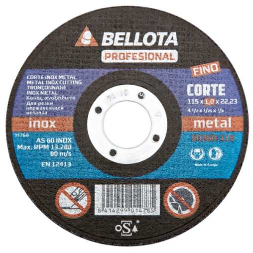 (25 u.) DISCO C METAL/INOX EJE FINO