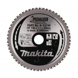 B-33744 Disco sierra circular , Specialized T.C.T, 136 x 20 mm, 56 D