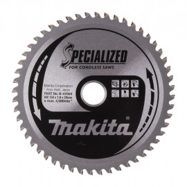 B-47064 Disco sierra circular , Specialized T.C.T, 150 x 20 mm, 52 D