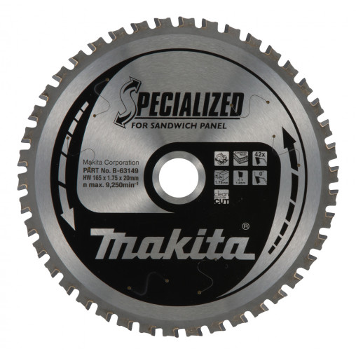 B-63149 Disco sierra circular , Specialized T.C.T, 165 x 20 mm, 42 D