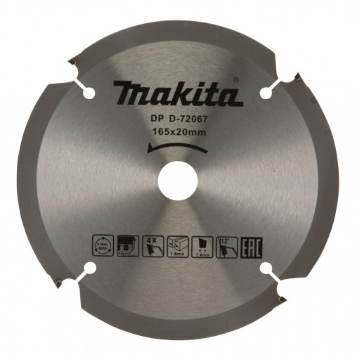 D-72067 Disco sierra circular  P.C.D. 165 x 20 mm, 4T