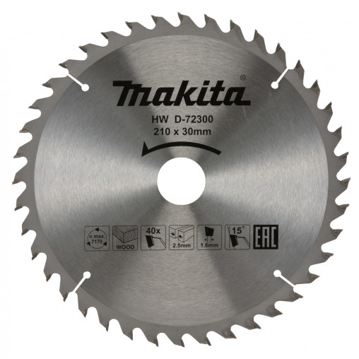 D-72300 Disco sierra circular , Standard T.C.T, 210 x 30 mm, 40 D