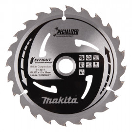 E-12217 Disco sierra circular , Efficut T.C.T, 165 x 20 mm, 24 D