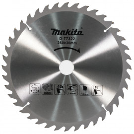 D-77322 Disco sierra circular 260 x 40D x 30 mm